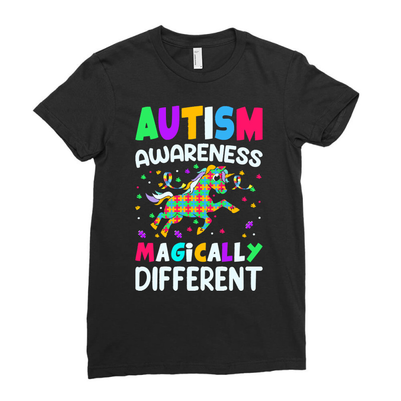 Autism Awareness T  Shirt Autism Awareness Magically Different T  Shir Ladies Fitted T-Shirt by vmcdermott132 | Artistshot