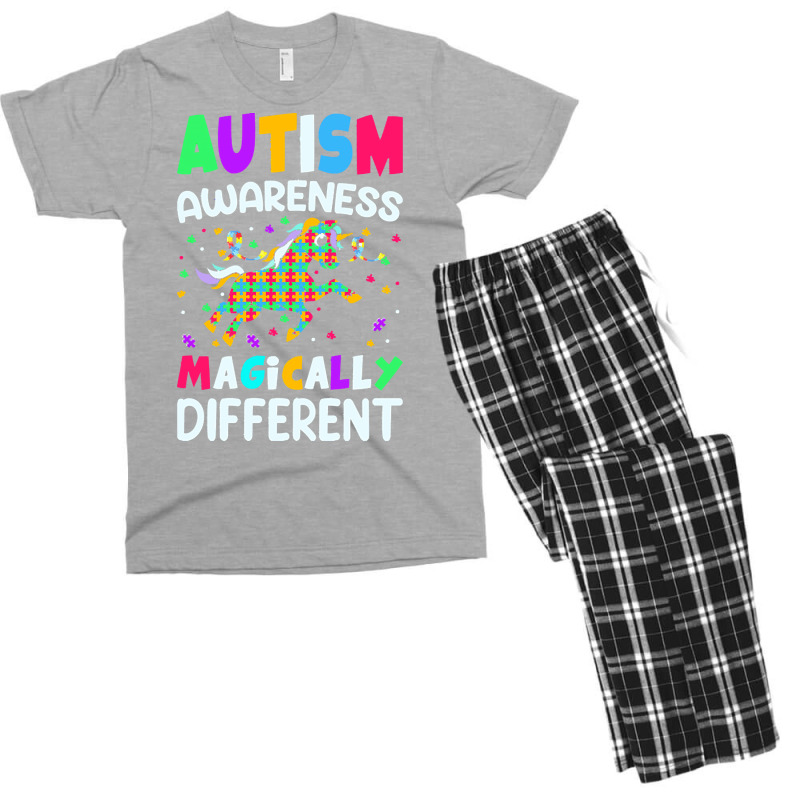 Autism Awareness T  Shirt Autism Awareness Magically Different T  Shir Men's T-shirt Pajama Set by vmcdermott132 | Artistshot