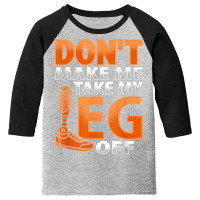 Amputee Joke Leg Prosthetic Design For A Leg Amputee T Shirt Youth 3/4 Sleeve | Artistshot