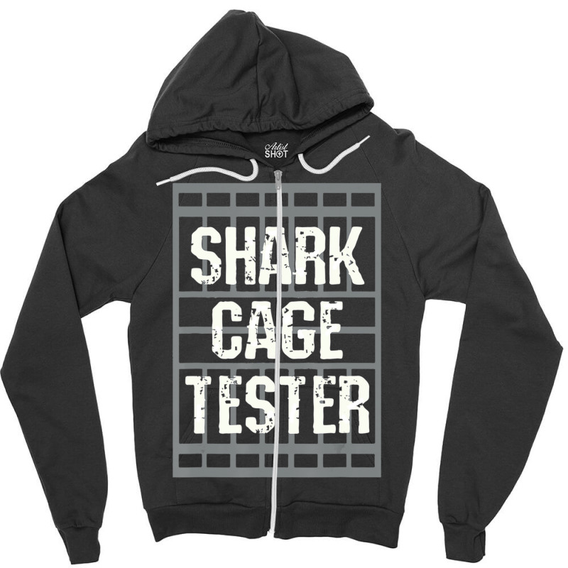 Amputee Disability Shark Cage Tester Surgery Joke Zipper Hoodie by thanhtran | Artistshot