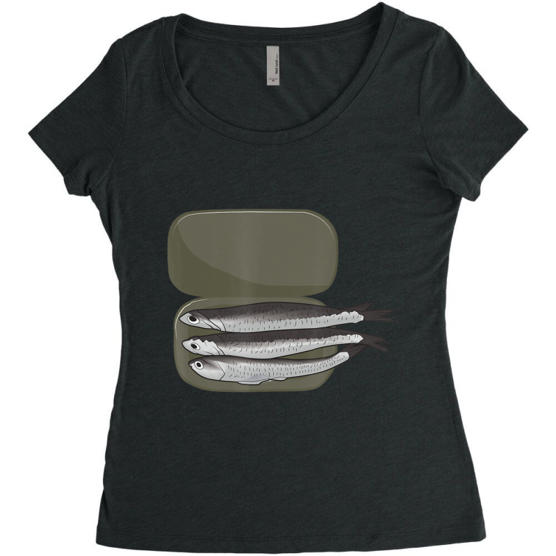 Anchovy Eater Loves Anchovies Canned Fish Food Pizza Women's Triblend Scoop T-shirt by namnguyen | Artistshot