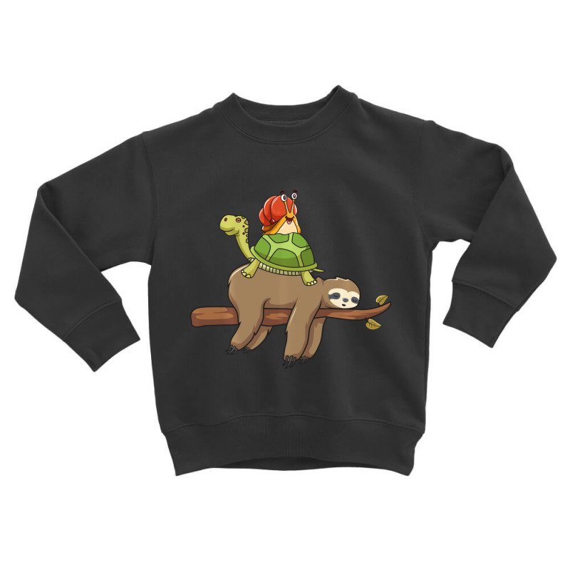 Animal Humor Sloth Turtle Snail Jokes Toddler Sweatshirt by tintruong | Artistshot