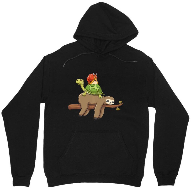 Animal Humor Sloth Turtle Snail Jokes Unisex Hoodie by tintruong | Artistshot