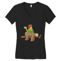 Animal Humor Sloth Turtle Snail Jokes Women's V-neck T-shirt | Artistshot