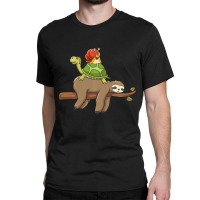 Animal Humor Sloth Turtle Snail Jokes Classic T-shirt | Artistshot