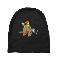 Animal Humor Sloth Turtle Snail Jokes Baby Beanies | Artistshot