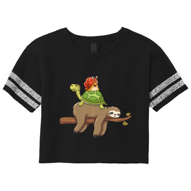 Animal Humor Sloth Turtle Snail Jokes Scorecard Crop Tee by tintruong | Artistshot