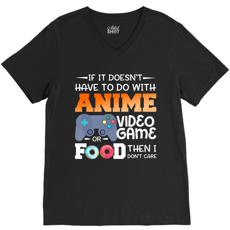 Anime Video Game Or Food V-Neck Tee by namnguyen | Artistshot