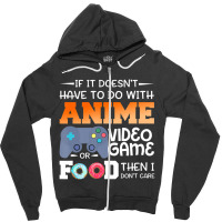 Anime Video Game Or Food Zipper Hoodie | Artistshot