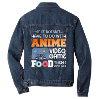 Anime Video Game Or Food Men Denim Jacket | Artistshot