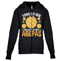 Arepa Maker Colombian Food Venezuelan Traditional Hispanic Youth Zipper Hoodie | Artistshot