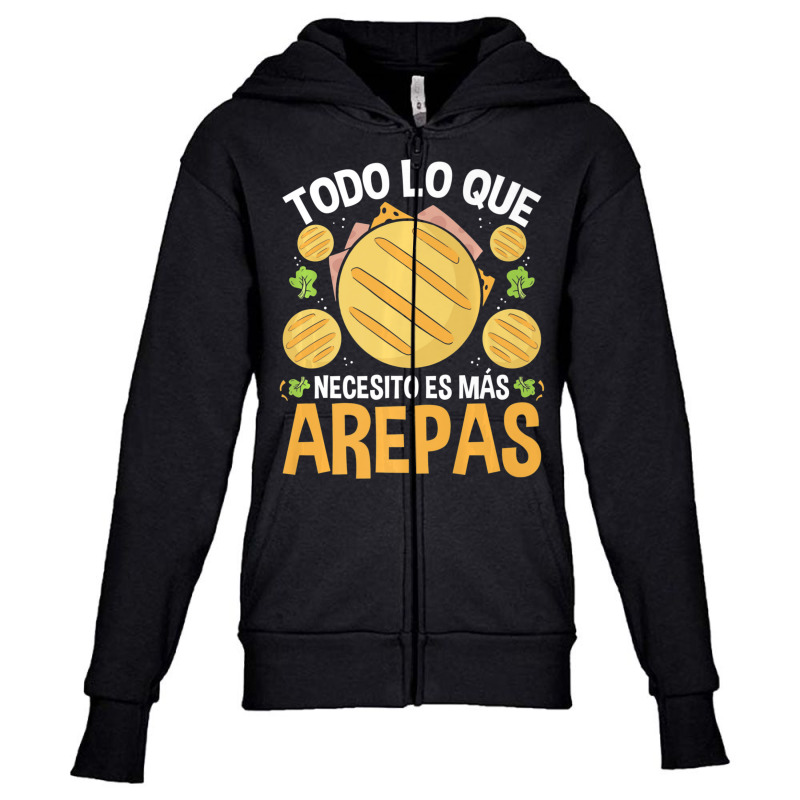 Arepa Maker Colombian Food Venezuelan Traditional Hispanic Youth Zipper Hoodie by namnguyen | Artistshot