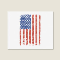 America Flag Landscape Canvas Print | Artistshot