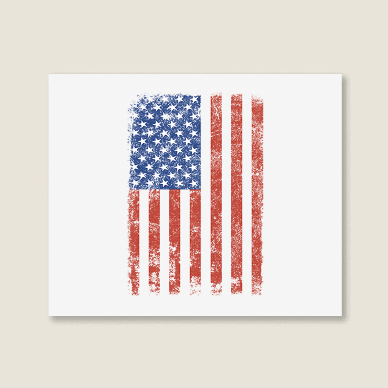 America Flag Landscape Canvas Print | Artistshot