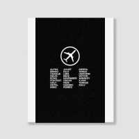 Aviation Phonetic Alphabet Portrait Canvas Print | Artistshot