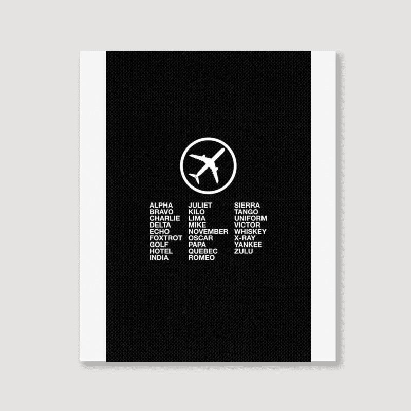 Aviation Phonetic Alphabet Portrait Canvas Print | Artistshot