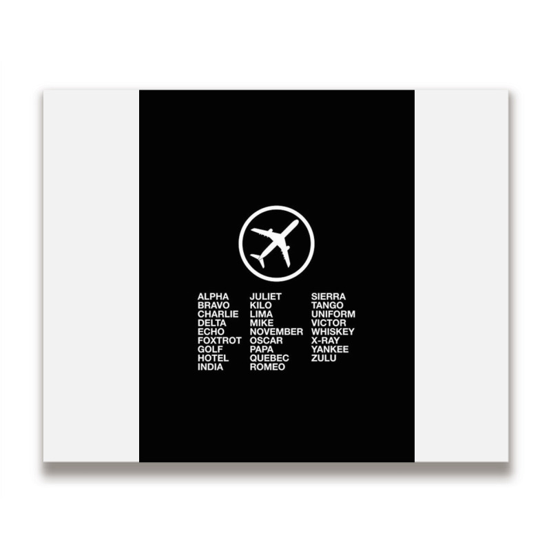 Aviation Phonetic Alphabet Metal Print Horizontal | Artistshot