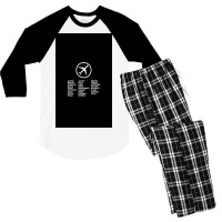 Aviation Phonetic Alphabet Men's 3/4 Sleeve Pajama Set | Artistshot