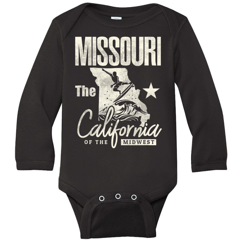 Hot Trend Funny State Of Missouri The California Of The Midwes Long Sleeve Baby Bodysuit | Artistshot