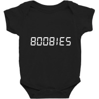 Boobies Calculator Numbers Adult Joke Cringe Humor Baby Bodysuit | Artistshot