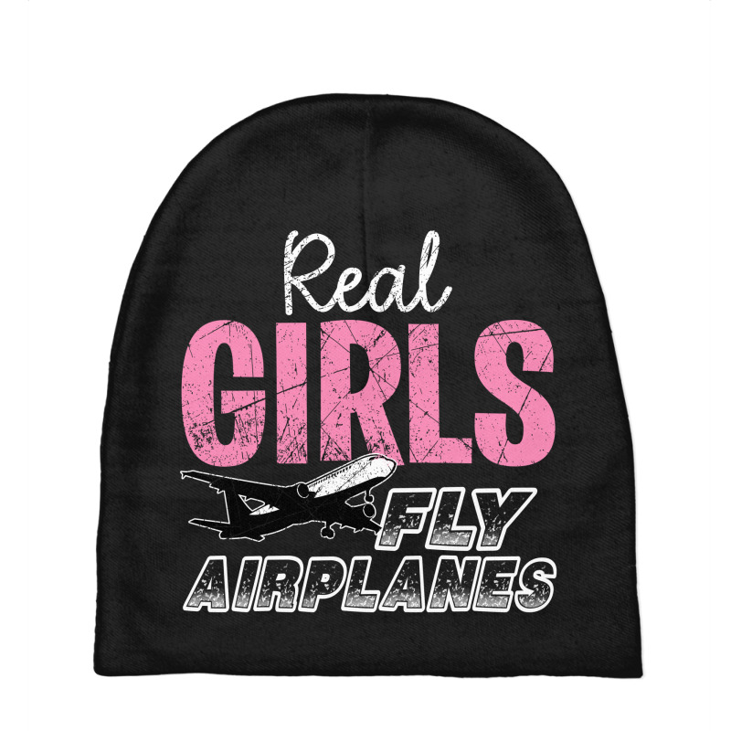 Real Girls Fly Airplanes For Dark Baby Beanies | Artistshot