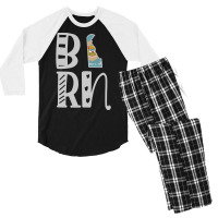 Trending Born Delaware In Art Block Letters Men's 3/4 Sleeve Pajama Set | Artistshot