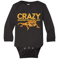 Artistshot Trending Bearded Dragon Bearded Dragon Lady Lizard Reptile Long Sleeve Baby Bodysuit | Artistshot