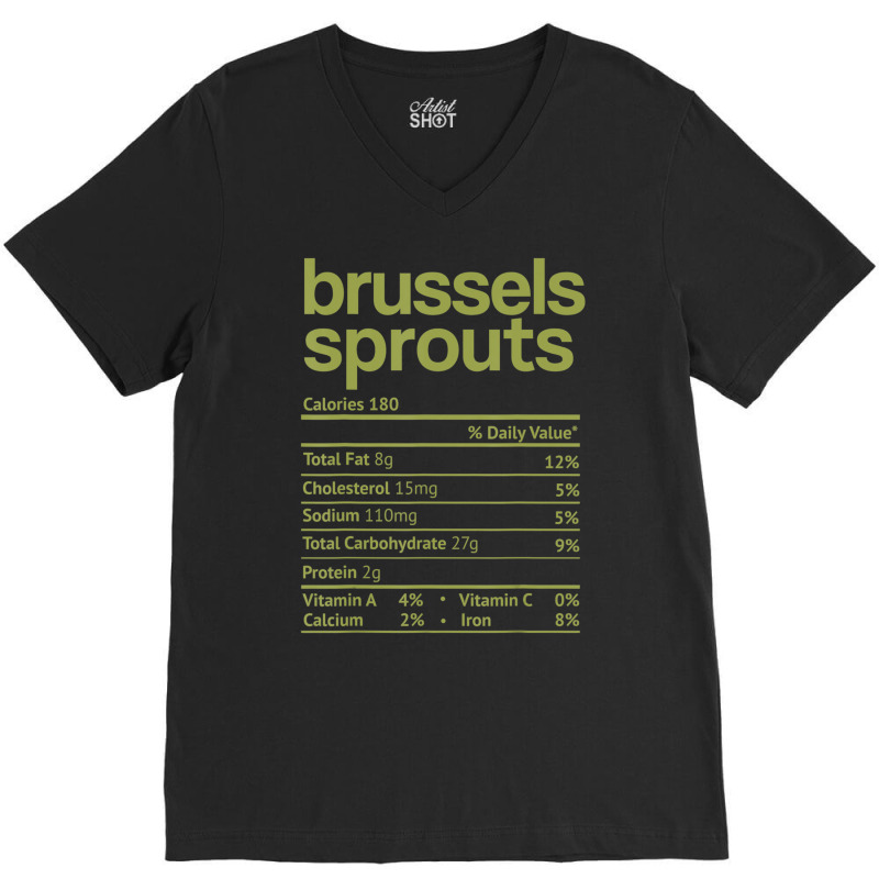 Brussels Sprouts Nutrition Facts Thanksgiving Christmas Food V-neck Tee | Artistshot