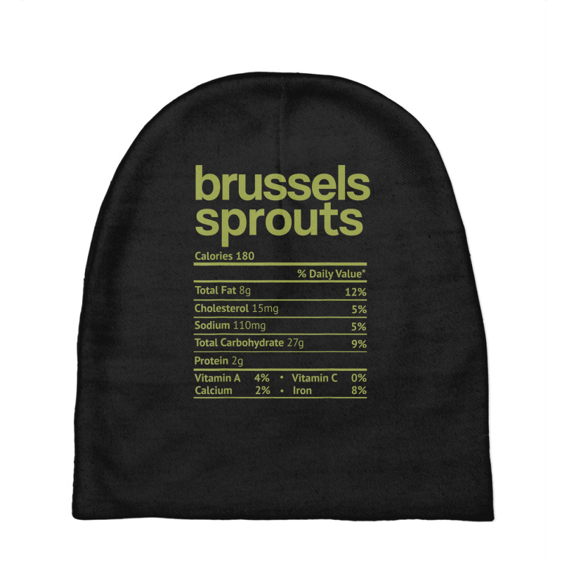 Brussels Sprouts Nutrition Facts Thanksgiving Christmas Food Baby Beanies | Artistshot