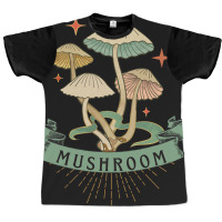 Artistshot Trending Colorful Vintage Mushroom Graphic T-shirt | Artistshot