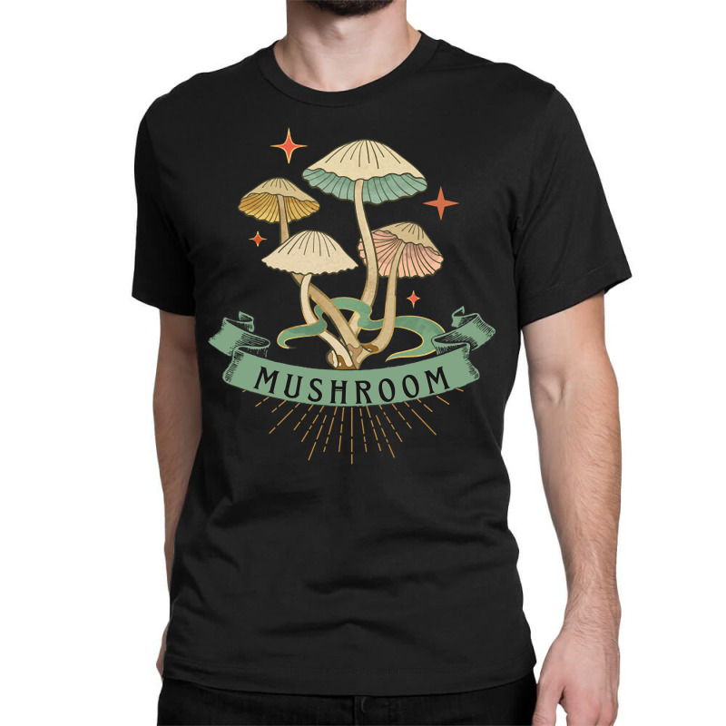 Artistshot Trending Colorful Vintage Mushroom Classic T-shirt | Artistshot