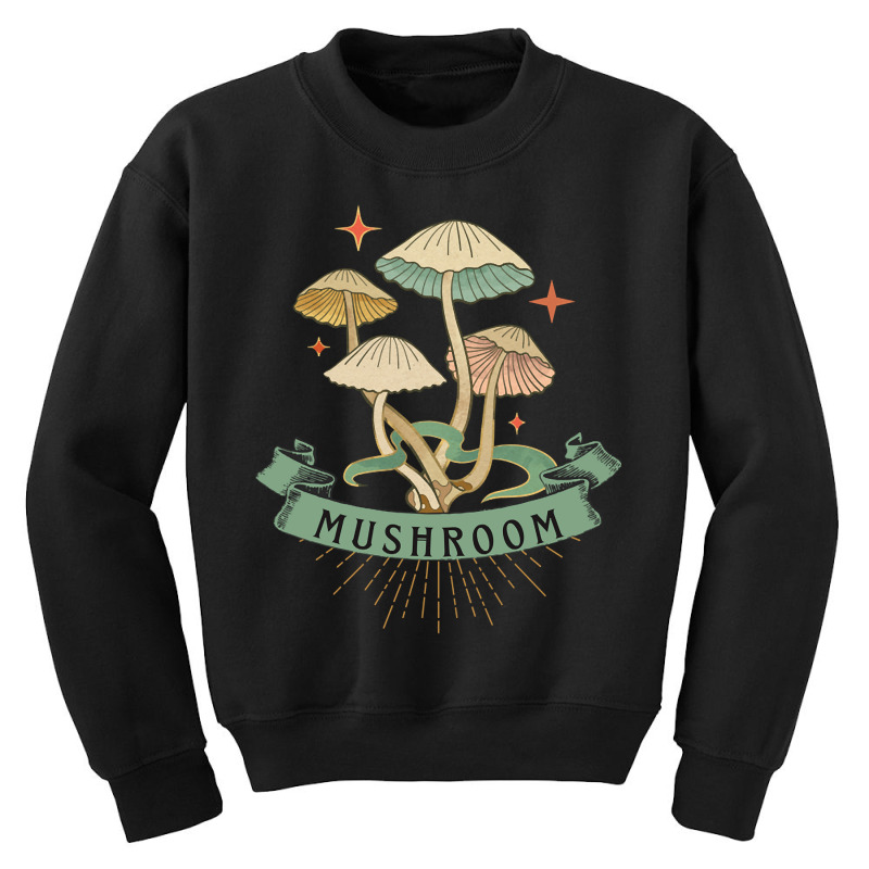 Artistshot Trending Colorful Vintage Mushroom Youth Sweatshirt | Artistshot