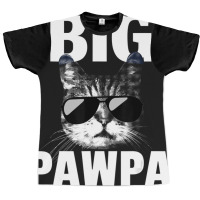 Black And White Cat Kitten Big Pawpa Graphic T-shirt | Artistshot