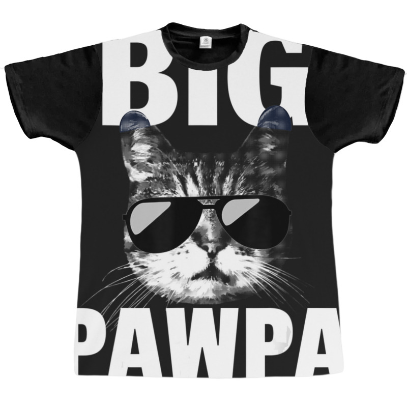 Black And White Cat Kitten Big Pawpa Graphic T-shirt by longho | Artistshot