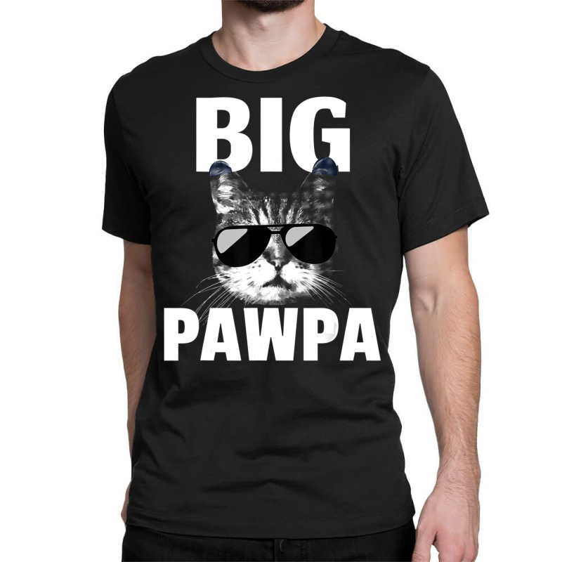 Black And White Cat Kitten Big Pawpa Classic T-shirt by longho | Artistshot