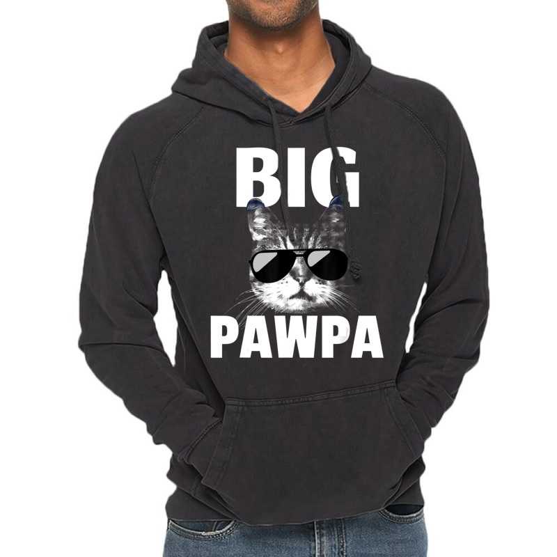 Black And White Cat Kitten Big Pawpa Vintage Hoodie by longho | Artistshot