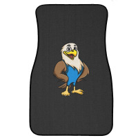 Cute Anthropomorphic Human-like Cartoon Character Bald Eagle In Clothe Front Car Mat | Artistshot