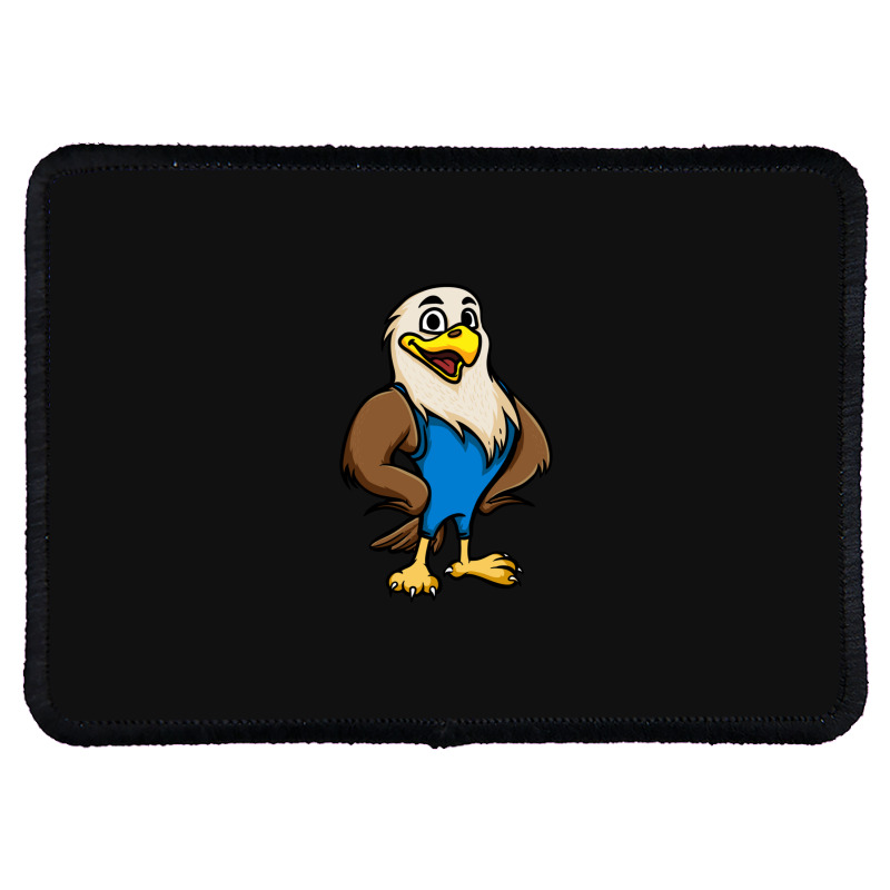 Cute Anthropomorphic Human-like Cartoon Character Bald Eagle In Clothe Rectangle Patch | Artistshot