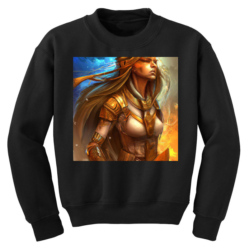 Portrait Of The Ancient Mesopotamia Warrior Goddess Youth Sweatshirt | Artistshot