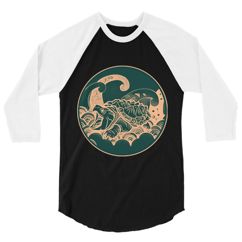 Limited Edition Alligator Snapping Turtle - Reptile - Nature - Snappin 3/4 Sleeve Shirt | Artistshot