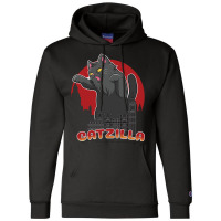 Trending Catzilla Playing On The City Building Champion Hoodie | Artistshot