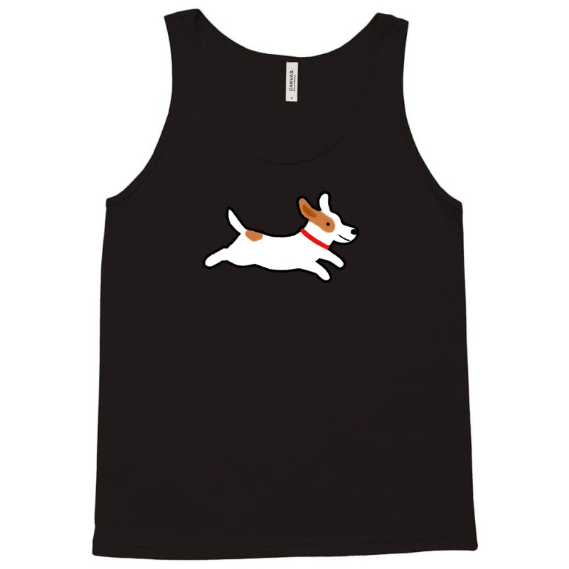 Cute Jack Russell Terrier Running Dog 1 Tank Top by JOSERICARDOTORRES | Artistshot