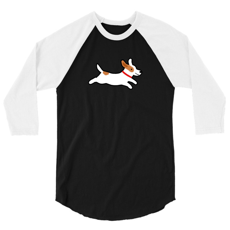 Cute Jack Russell Terrier Running Dog 1 3/4 Sleeve Shirt by JOSERICARDOTORRES | Artistshot