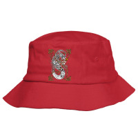 Fenrir The Wolf Norse Mythology Knotwork Coloured Bucket Hat | Artistshot