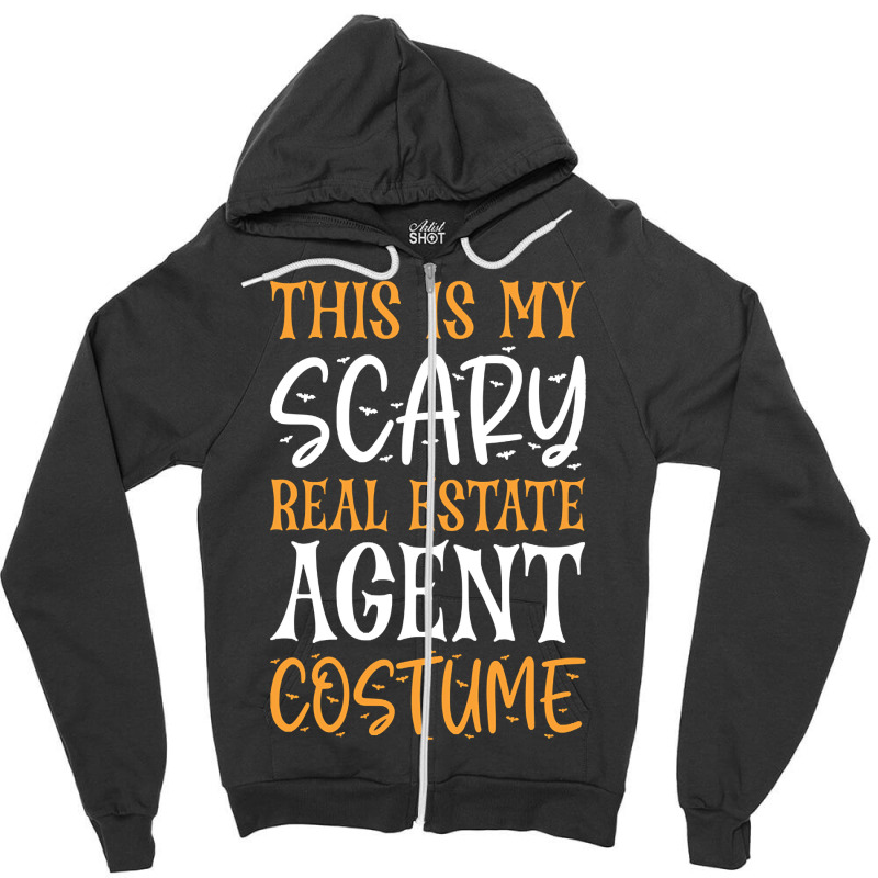 Hot Trend This Is My Scary Real Estate Agent Costume Zipper Hoodie | Artistshot