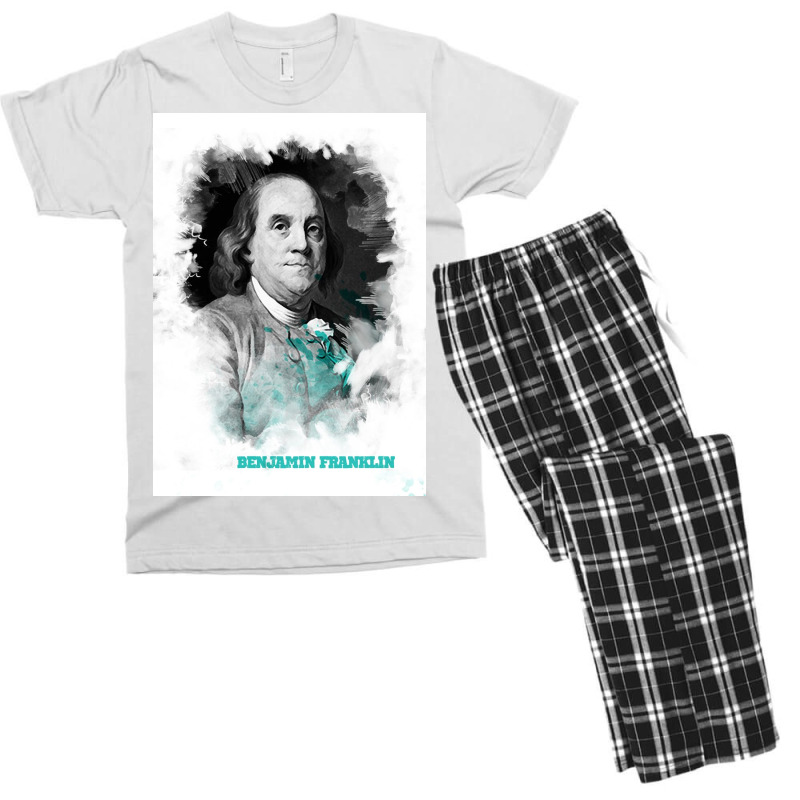 Benjamin Franklin Painting Art Men's T-shirt Pajama Set | Artistshot