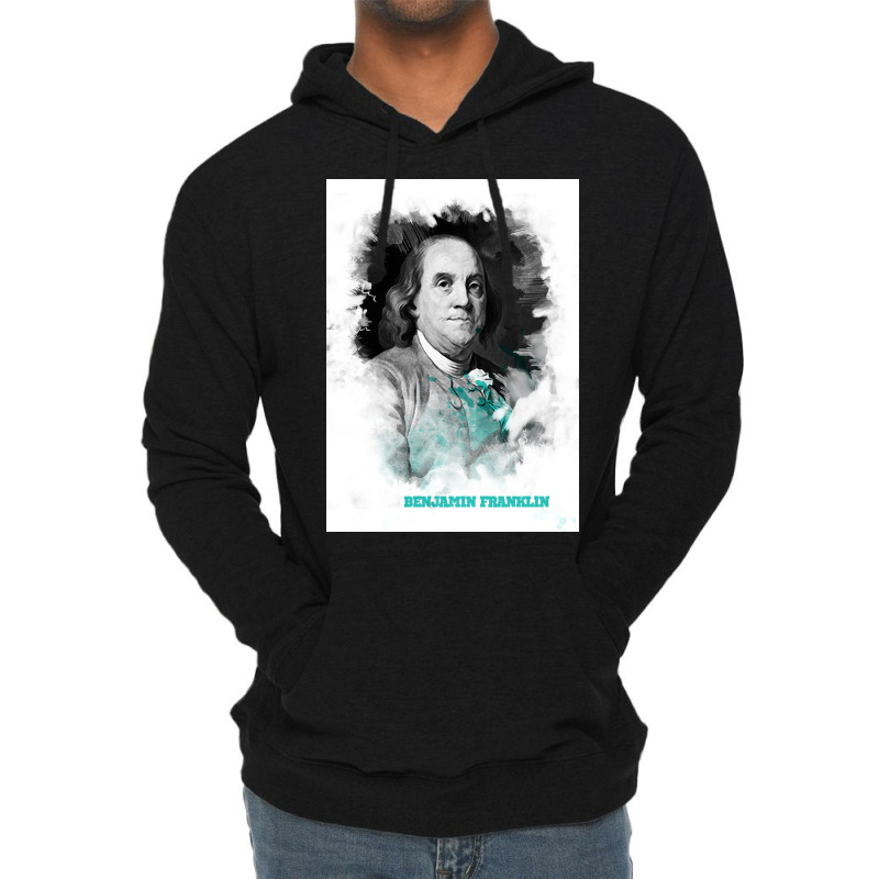 Benjamin Franklin Painting Art Lightweight Hoodie | Artistshot