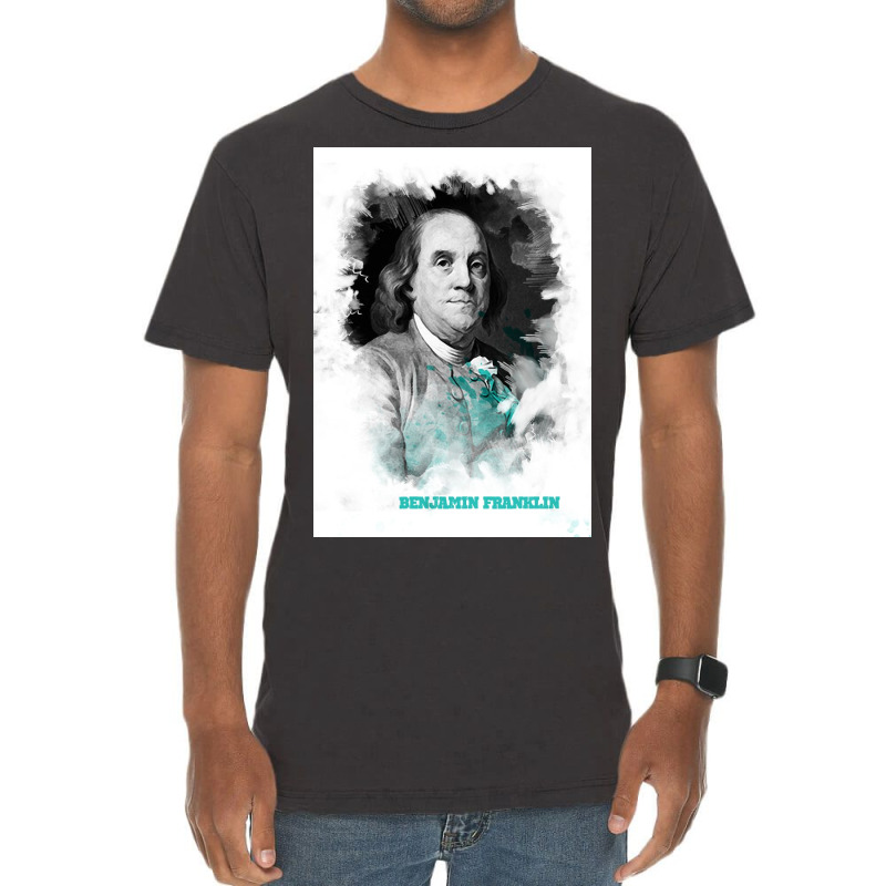 Benjamin Franklin Painting Art Vintage T-shirt | Artistshot