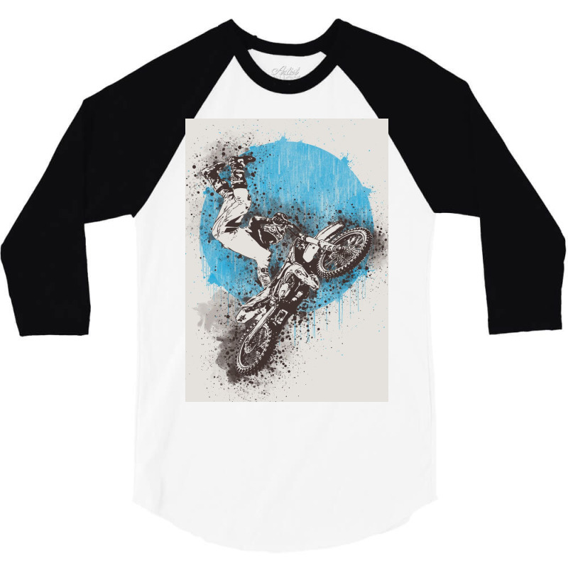 Motocross Extreme Sport 3/4 Sleeve Shirt | Artistshot