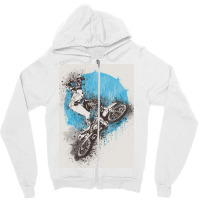 Motocross Extreme Sport Zipper Hoodie | Artistshot